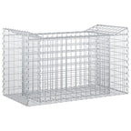 Letto rialzato in gabbione argento 50x100x60 cm