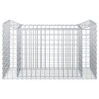Letto rialzato in gabbione argento 50x100x60 cm