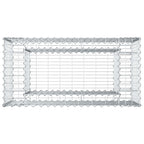 Letto rialzato in gabbione argento 50x100x60 cm