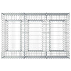 Letto rialzato in gabbione Argento acciaio zincato 150x100x60 cm