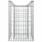 Letto rialzato in gabbione Argento 50x50x80 cm