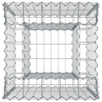Letto rialzato in gabbione Argento 50x50x80 cm
