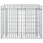Letto rialzato in gabbione Argento 100x50x80 cm