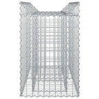 Letto rialzato in gabbione Argento 100x50x80 cm