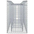 Letto rialzato in gabbione argento 150x50x80 cm - Acciaio zincato