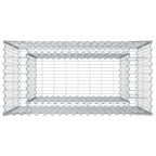 Letto rialzato in gabbione Argento acciaio zincato 50x100x100 cm