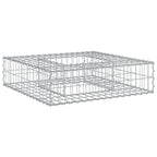 Letto rialzato in gabbione Argento 80x80x20 cm