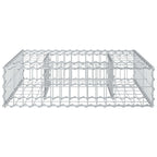 Letto rialzato in gabbione Argento 80x80x20 cm
