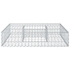 Letto rialzato in gabbione acciaio zincato argento 100x100x20 cm