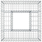 Letto rialzato in gabbione Argento 80x80x40 cm