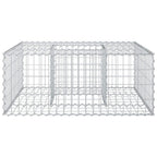 Letto rialzato in gabbione Argento 100x100x40 cm
