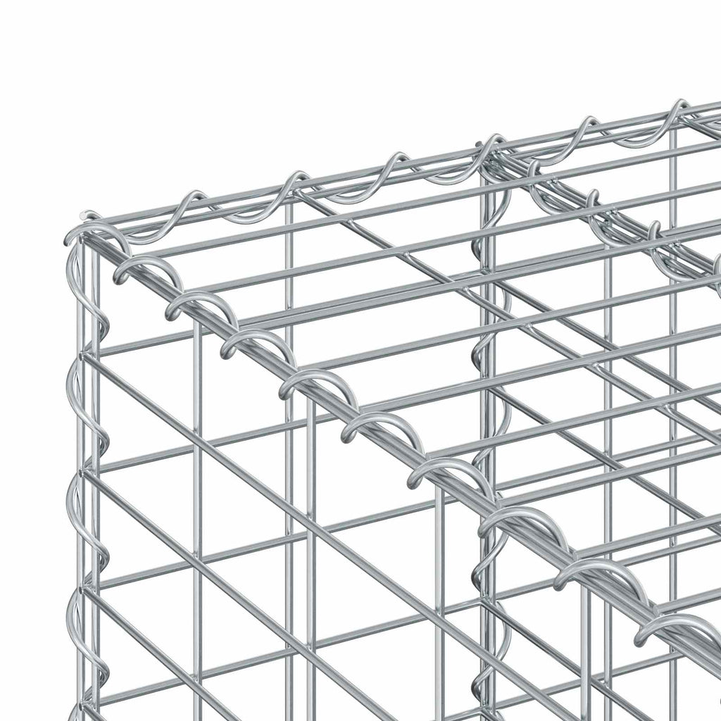 Letto rialzato in gabbione Argento 60x60x55 cm - Acciaio galvanizzato