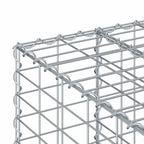 Letto rialzato in gabbione Argento 60x60x55 cm - Acciaio galvanizzato
