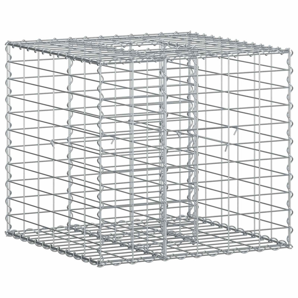 Letto rialzato in gabbione Argento 60x60x55 cm - Acciaio galvanizzato