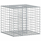 Letto rialzato in gabbione Argento 60x60x55 cm - Acciaio galvanizzato