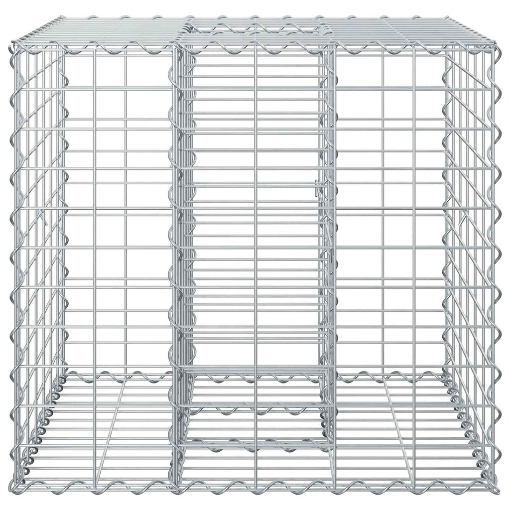 Letto rialzato in gabbione Argento 60x60x55 cm - Acciaio galvanizzato