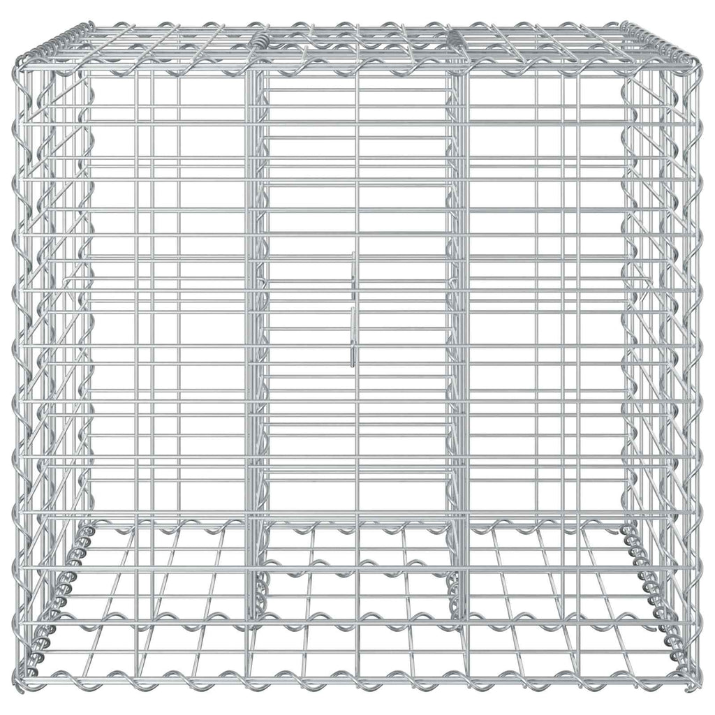 Letto rialzato in gabbione Argento 60x60x55 cm - Acciaio galvanizzato