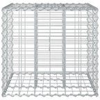 Letto rialzato in gabbione Argento 60x60x55 cm - Acciaio galvanizzato