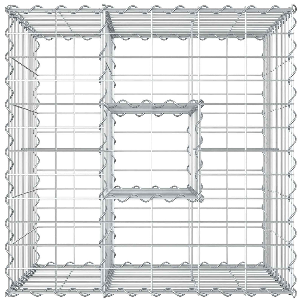 Letto rialzato in gabbione Argento 60x60x55 cm - Acciaio galvanizzato