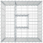 Letto rialzato in gabbione Argento 60x60x55 cm - Acciaio galvanizzato
