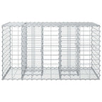 Letto rialzato in gabbione in acciaio galvanizzato Argento 100x60x55 cm