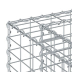 Letto rialzato in gabbione Argento 50x50x80 cm Acciaio galvanizzato