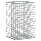 Letto rialzato in gabbione Argento 50x50x80 cm Acciaio galvanizzato