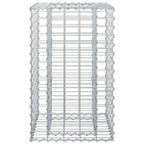 Letto rialzato in gabbione Argento 50x50x80 cm Acciaio galvanizzato