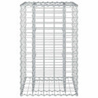 Letto rialzato in gabbione Argento 50x50x80 cm Acciaio galvanizzato
