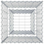 Letto rialzato in gabbione Argento 50x50x80 cm Acciaio galvanizzato
