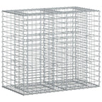Letto rialzato in gabbione Argento 90x50x80 cm in acciaio galvanizzato