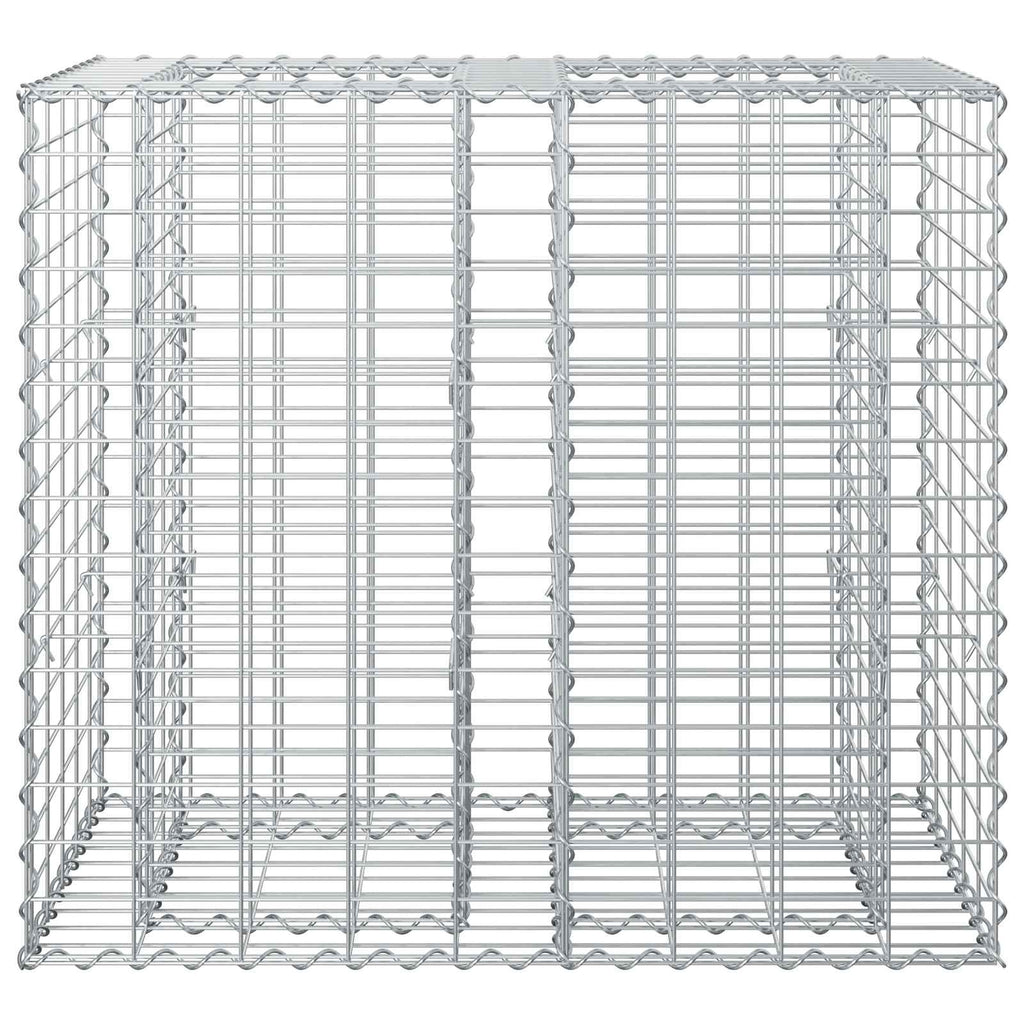 Letto rialzato in gabbione Argento 90x50x80 cm in acciaio galvanizzato