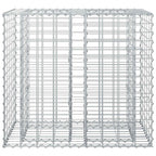 Letto rialzato in gabbione Argento 90x50x80 cm in acciaio galvanizzato
