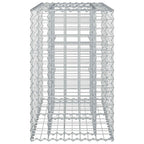 Letto rialzato in gabbione Argento 90x50x80 cm in acciaio galvanizzato