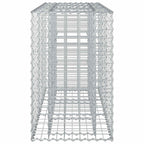 Letto rialzato in gabbione Argento 130x50x80 cm