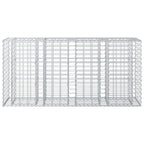 Letto Rialzato in Gabbione Argento 170x50x80 cm Acciaio Galvanizzato