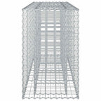 Letto Rialzato in Gabbione Argento 170x50x80 cm Acciaio Galvanizzato