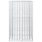 Letto rialzato in gabbione Argento 90x50x150 cm acciaio galvanizzato