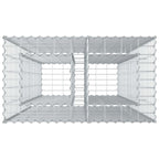 Letto rialzato in gabbione Argento 90x50x150 cm acciaio galvanizzato