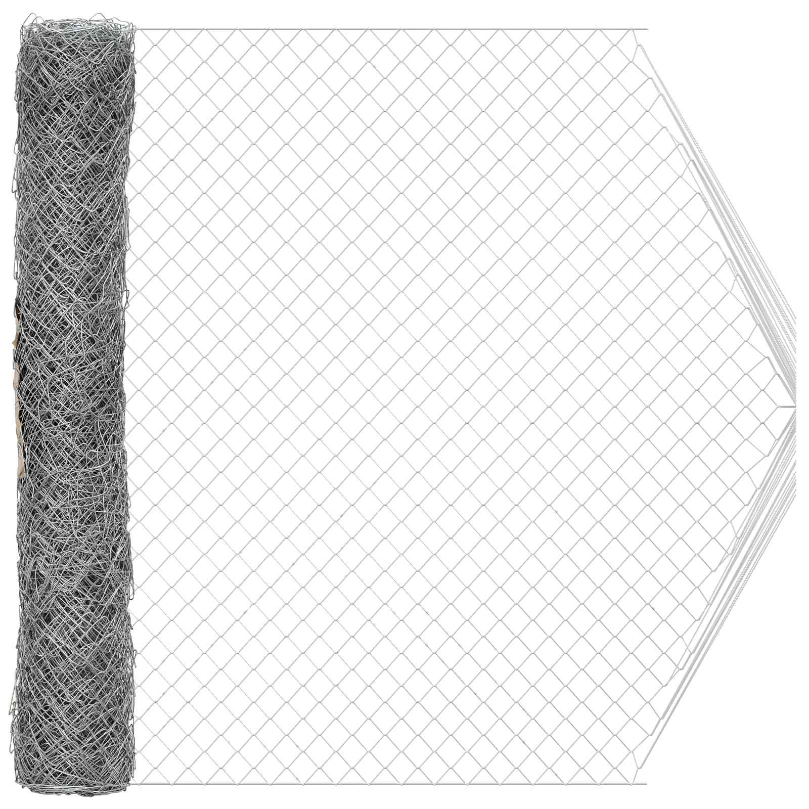 Recinzione a rete metallica galvanizzata 2 x 20 m