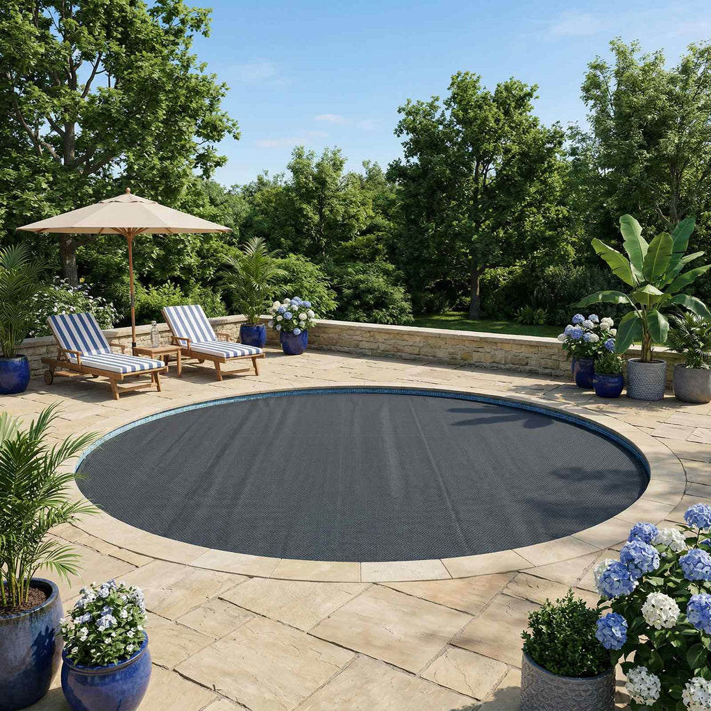 Copertura Solare per Piscina Ø 455 cm PE 200 μm Nero