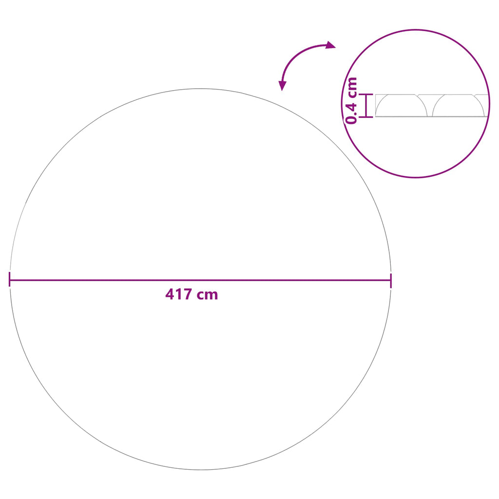 Copertura Solare per Piscina Rotonda Ø 417 cm PE 200 μm