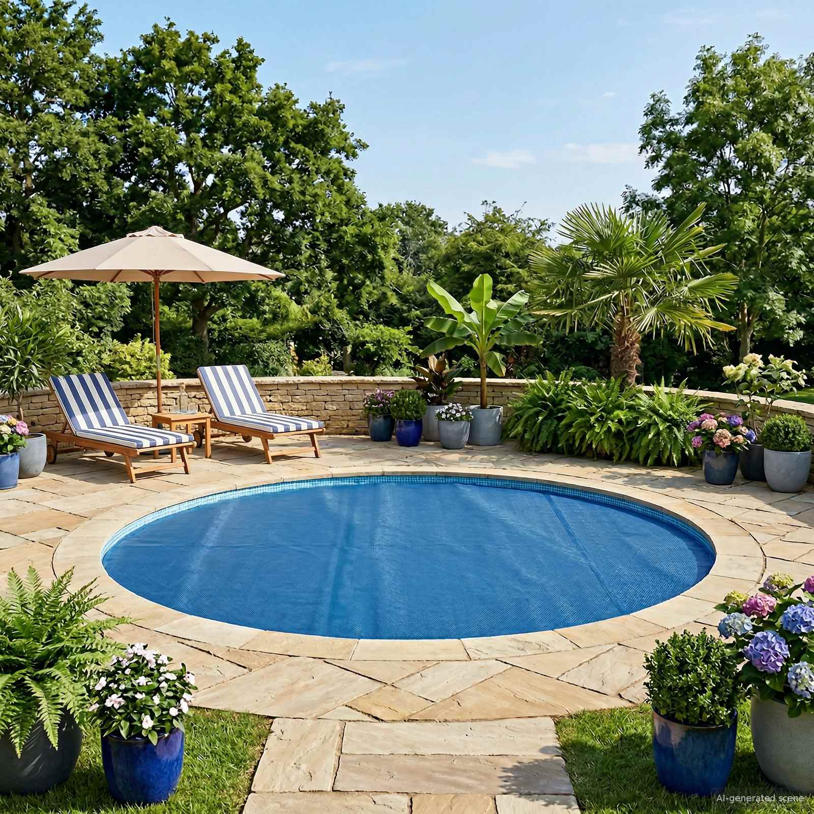 Copertura Solare per Piscina Rotonda Ø 488 cm PE 200 μm