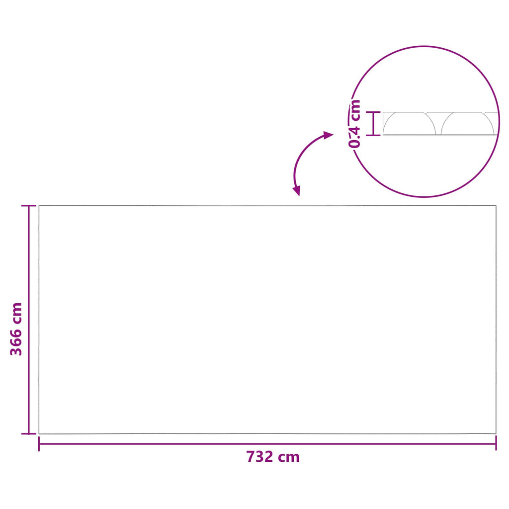 Copertura Solare per Piscina 732x366 cm in Polietilene Blu
