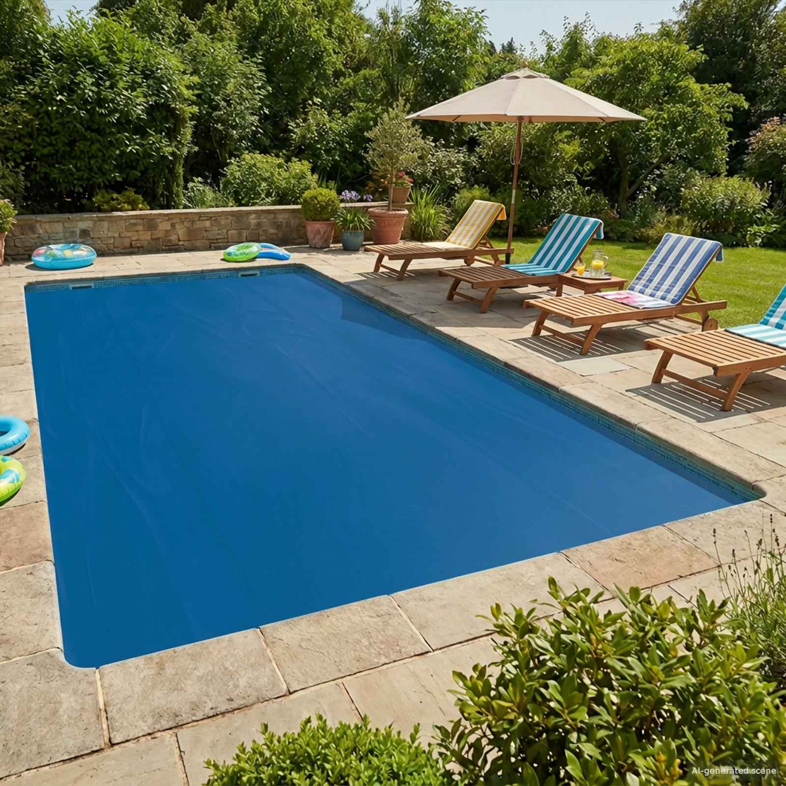 Copertura Solare per Piscina 260 x 160 cm 400 μm Polietilene Extra Pesante
