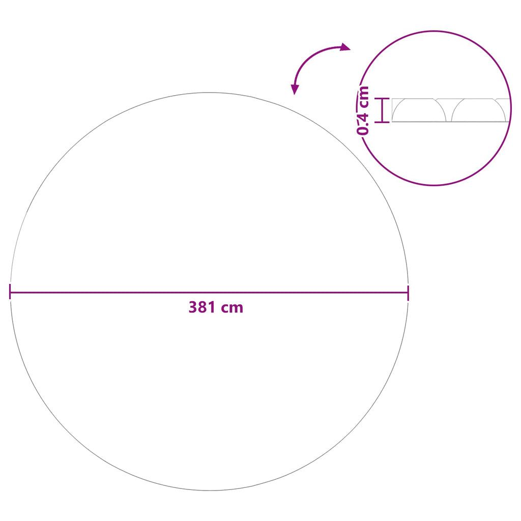Copertura Solare per Piscina Extra Pesante Ø 381 cm 400 μm