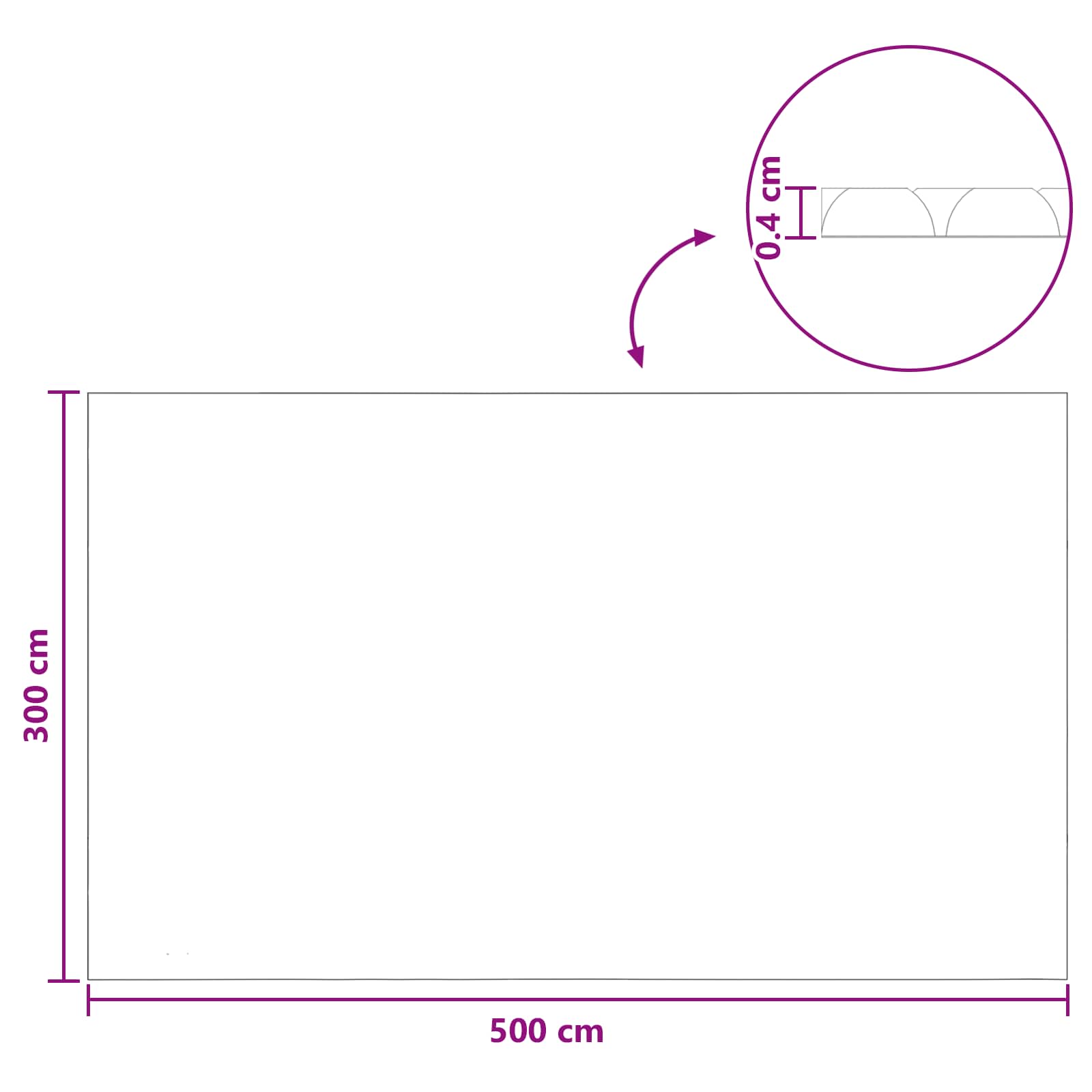 Copertura Solare per Piscina 500 x 300 cm 400 μm Polietilene