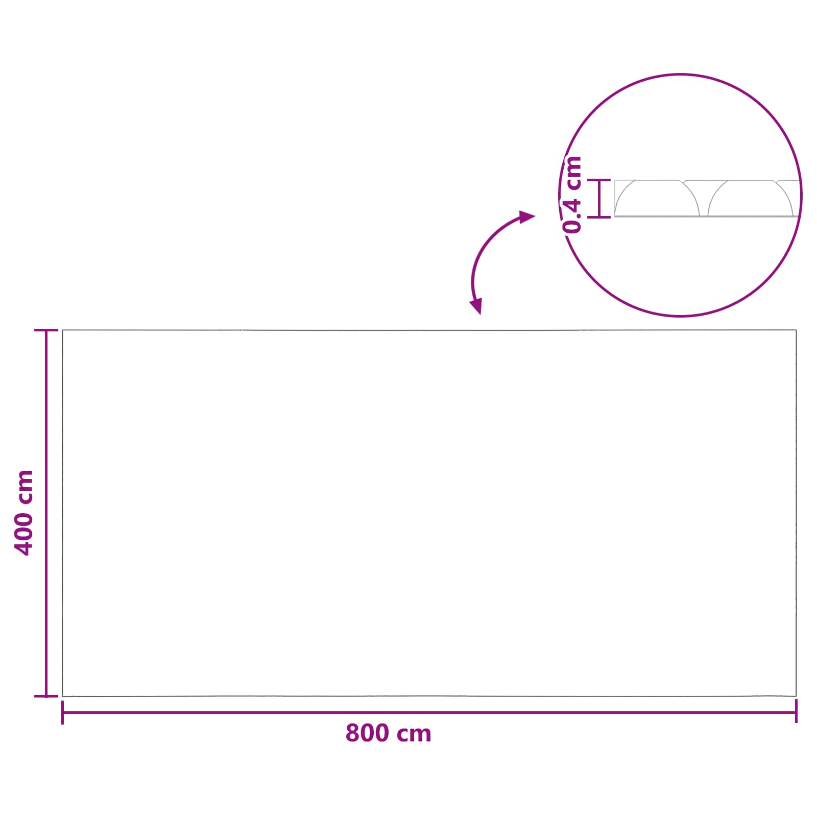 Copertura Solare per Piscina Extra Pesante 800 x 400 cm 400 μm
