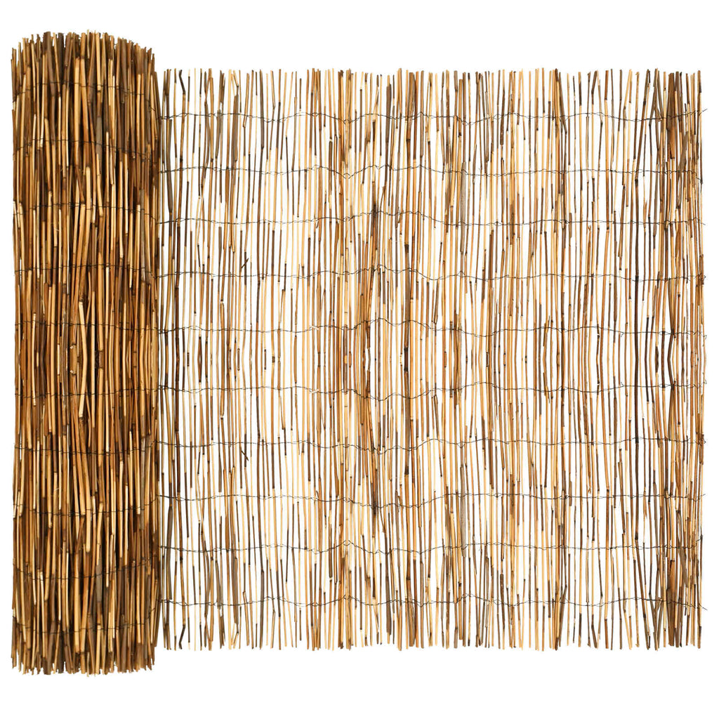 Recinzione per Giardino in Canna Carbonizzata 1000x100 cm