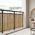 Recinzione per Giardino Carbonizzato 600 x 100 cm in Giunco